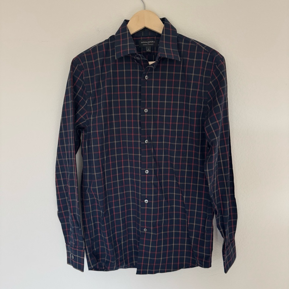 Banana Republic Slim Fit Wrinkle Resistant Dress Shirt SZ S